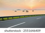 Sailing Road Traffic of the Taihu Lake Lake at Yuantouzhu Wuxi Jiangsu China