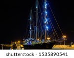 Sailing ship in the port of Nafplion. Greece