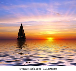 Sailing to the sunset - Powered by Shutterstock