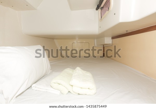 Sailing Yacht Cabin Bedroom Interior Double Stock Photo Edit Now