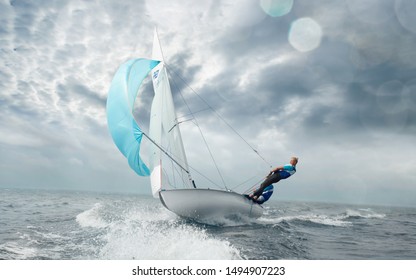 Sailing yacht race. Yachting. Sailing regatta.
				