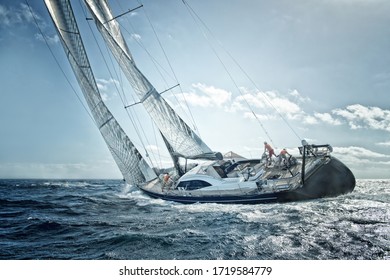 Sailing Yacht Race. Yachting Sport