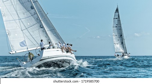 Sailing Yacht Race. Yachting Sport