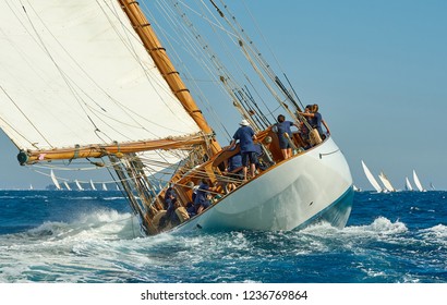 Sailing Yacht Under Full Sail Regatta Stock Photo (Edit Now) 1224910522