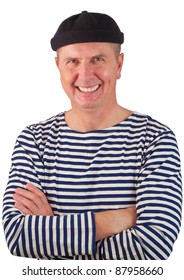 Sailor Man With Dark Blue Sailor Hat