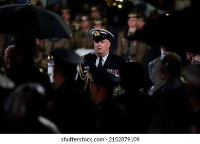 A Sailor Seen During The ANZAC Day Dawn Service On April 25, 2022 In Sydney, Australia