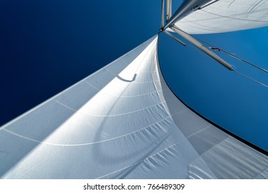 sails of a sailing yacht in the wind - Shutterstock ID 766489309