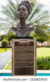 Saint Andrew, Jamaica - February 05 2019: Sculpture/Statue Of The Only Female Jamaican National Hero, Nanny Of The Maroons At The Emancipation Park In New Kingston, Saint Andrew, Jamaica