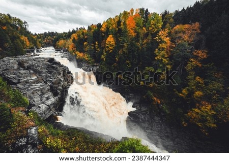 Saint Anne canyon during fall in Quebec