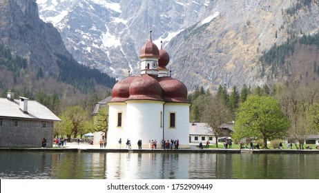 Saint Bartholomew's Church, A Roman Catholic Pilgrimage Church In The Berchtesgadener Land, Bavaria In Germany.