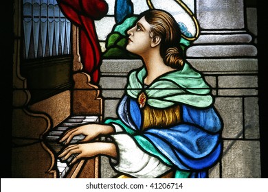 Saint Cecilia, Stained Glass