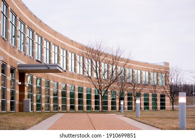 SAINT CHARLES, MISSOURI - February 5, 2021: The Daniel J. Conoyer Social Sciences Building (SSB) On The Saint Charles Community College Campus Holds More Than 20 Classrooms.