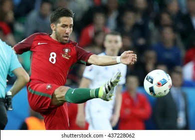 SAINT ETIENNE- FRANCE,  J UNE 2016 : Moutinho  In Action During Football Match  Of Euro 2016  In France Between Portugal Vs Island At The Stade Geoffroy Guichard On June 14, 2016 In Saint Etienne
