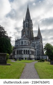 Saint Fin Barres Anglican Cathedral In Cork Ireland In The Evening