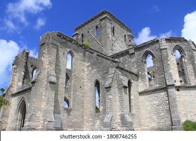 Saint George, Bermuda / Bermuda - October 18 2019: Church Ruins In Saint George Bermuda