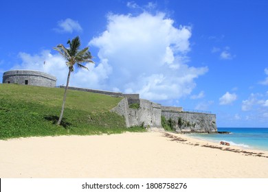 Saint George, Bermuda / Bermuda - October 18 2019: The Beach At Gate Fort In Saint George Bermuda