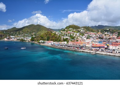 Saint George City Port In Grenada, Caribbean