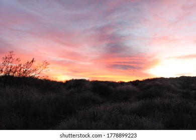 Saint George, UT February 15, 2020, Desert Hill At Sunset 