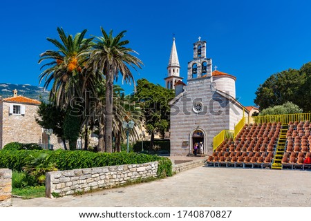 Saint Ivan and Holy Trinity churches of Montenegrin town Budva, Montenegro