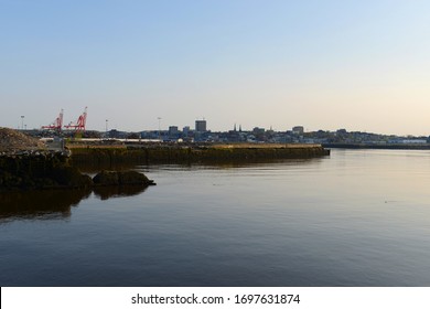 Saint John Modern City Skyline From Saint John Harbour, Saint John, New Brunswick, Canada.