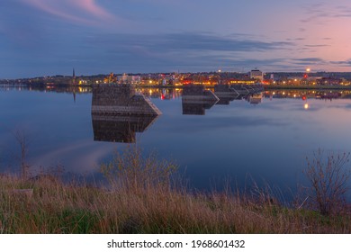 Saint John River And Fredericton At Night