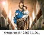 Saint Joseph and baby Jesus of the Catholic Church - Sao Jose - Menino Jesus - St Joseph