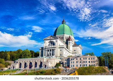 Saint Joseph Oratory In Montreal In A Sunny Day, Quebec, Canada