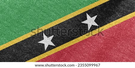 Saint Kitts and Nevis fabric flag cotton material wide flags wallpaper colored fabric Saint Kitts and Nevis flag background