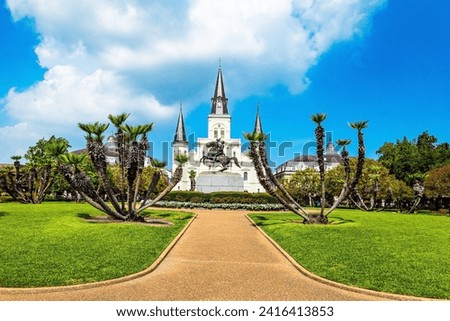 Saint Louis Cathedral is cathedral in the French Quarter of New Orleans. Residence of the Archbishop of New Orleans. Jackson Square. 