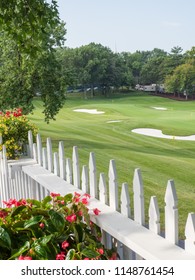 SAINT LOUIS, UNITED STATES -Aug 3, 2018: Practice Range At Bellerive Country Club Which Is The Location Of The 100th PGA Championship