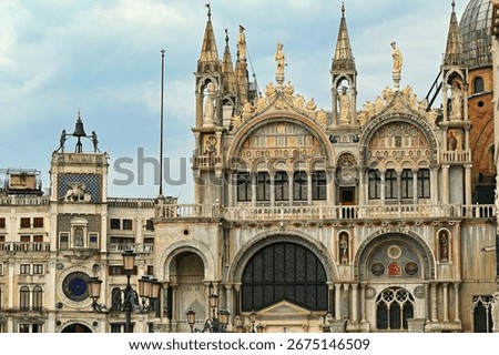 Saint Mark Basilica and clock tower, Venice, Italy