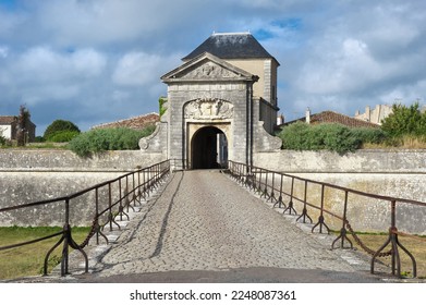 Saint Martin fortification, Designed and constructed by Vauban, Door of the Campani, Ile de Re, Charentes Maritime department, France
 - Shutterstock ID 2248087361