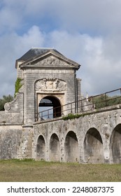 Saint Martin fortification, Designed and constructed by Vauban, Door of the Campani, Re Island, Charentes Maritime department, France, Europe - Shutterstock ID 2248087375
