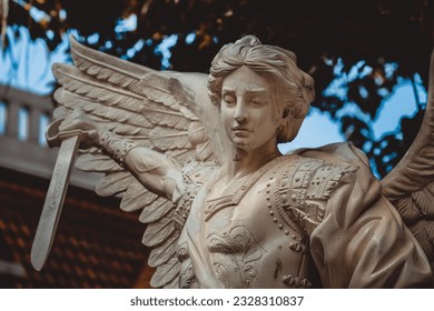 Saint Michael the archangel Catholic religious statue