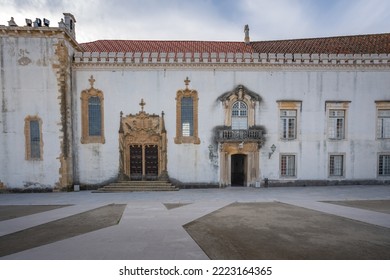 Saint Michaels Chapel (Capela de Sao Miguel) Facade at University of Coimbra Courtyard - Coimbra, Portugal