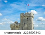 Saint Nicolas tower in La Rochelle on a sunny day in France