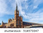 Saint pancras train station in winter, London, England
