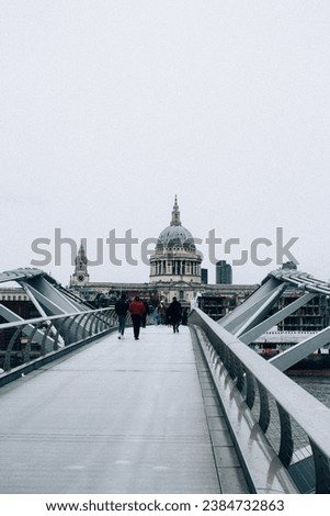 saint paul dome from millenium bridge