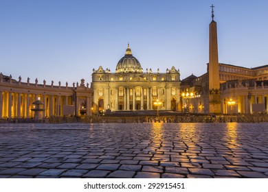 The Saint Peters Basilica And Square