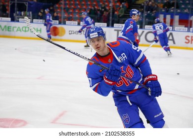 Saint Petersburg, Russia - 07 January  2022: Hockey, KHL 2021-22, SKA V Torpedo. The Player Of Hockey Club Nikita Gusev