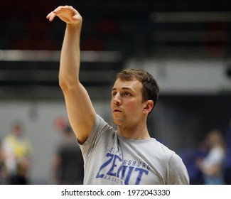 Saint Petersburg, Russia - 11 May 2021: Basketball. Playoffs VTB United League 2020-2021, BC Zenit - BC Parma. Basketball Club Player Kevin Pangos.