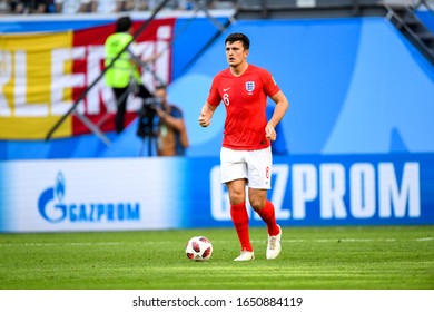 SAINT PETERSBURG, RUSSIA: 14 July 2018 Harry Maguire Of England During The Russia 2018 World Cup Football Match Between Belgium And England 