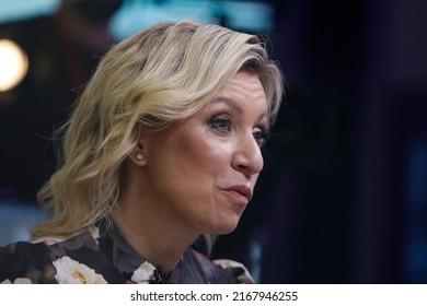 Saint Petersburg, Russia - 15 June 2022: St. Petersburg International Economic Forum 2022 (SPIEF 2022). Maria Zakharova