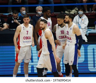 Saint Petersburg, Russia - 17 May 2021:  Basketball. Playoffs VTB United League 2020-2021, BC Zenit - BC CSKA. Basketball Club Player Daniel Hackett.