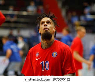 Saint Petersburg, Russia - 17 May 2021:  Basketball. Playoffs VTB United League 2020-2021, BC Zenit - BC CSKA. Basketball Club Player Daniel Hackett.