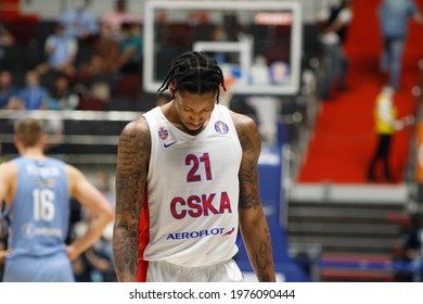 Saint Petersburg, Russia - 17 May 2021:  Basketball. Playoffs VTB United League 2020-2021, BC Zenit - BC CSKA. Basketball Club Player Will Clyburn.