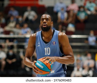 Saint Petersburg, Russia - 17 May 2021:  Basketball. Playoffs VTB United League 2020-2021, BC Zenit - BC CSKA. Basketball Club Player Will Thomas.