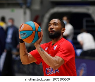 Saint Petersburg, Russia - 19 May 2021:  Basketball. Playoffs VTB United League 2020-2021, BC Zenit - BC CSKA. Basketball Club Player Darrun Hilliard.