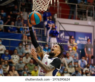 Saint Petersburg, Russia - 19 May 2021:  Basketball. Playoffs VTB United League 2020-2021, BC Zenit - BC CSKA. Basketball Club Player Daniel Hackett.