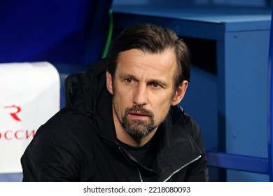 Saint Petersburg, Russia, 24 October 2022: Football. Russian Premier League 2022-2023. Zenit FC - FC Sochi. Head Coach Sergei Semak